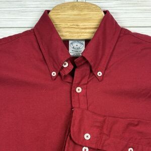 NWT Brooks Brothers Shirt Men's Red Cotton Flannel‎ Long Sleeve Button Down